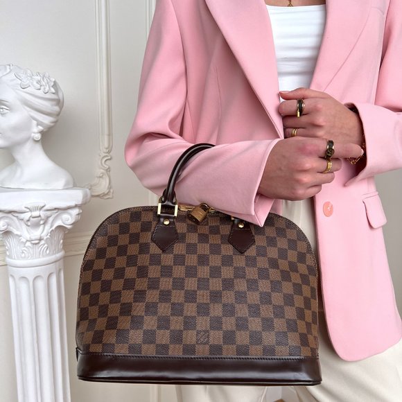 Authentic Louis Vuitton Alma PM Damier Ebene Satchel Bag FL0034 B0854 - Picture 16 of 16